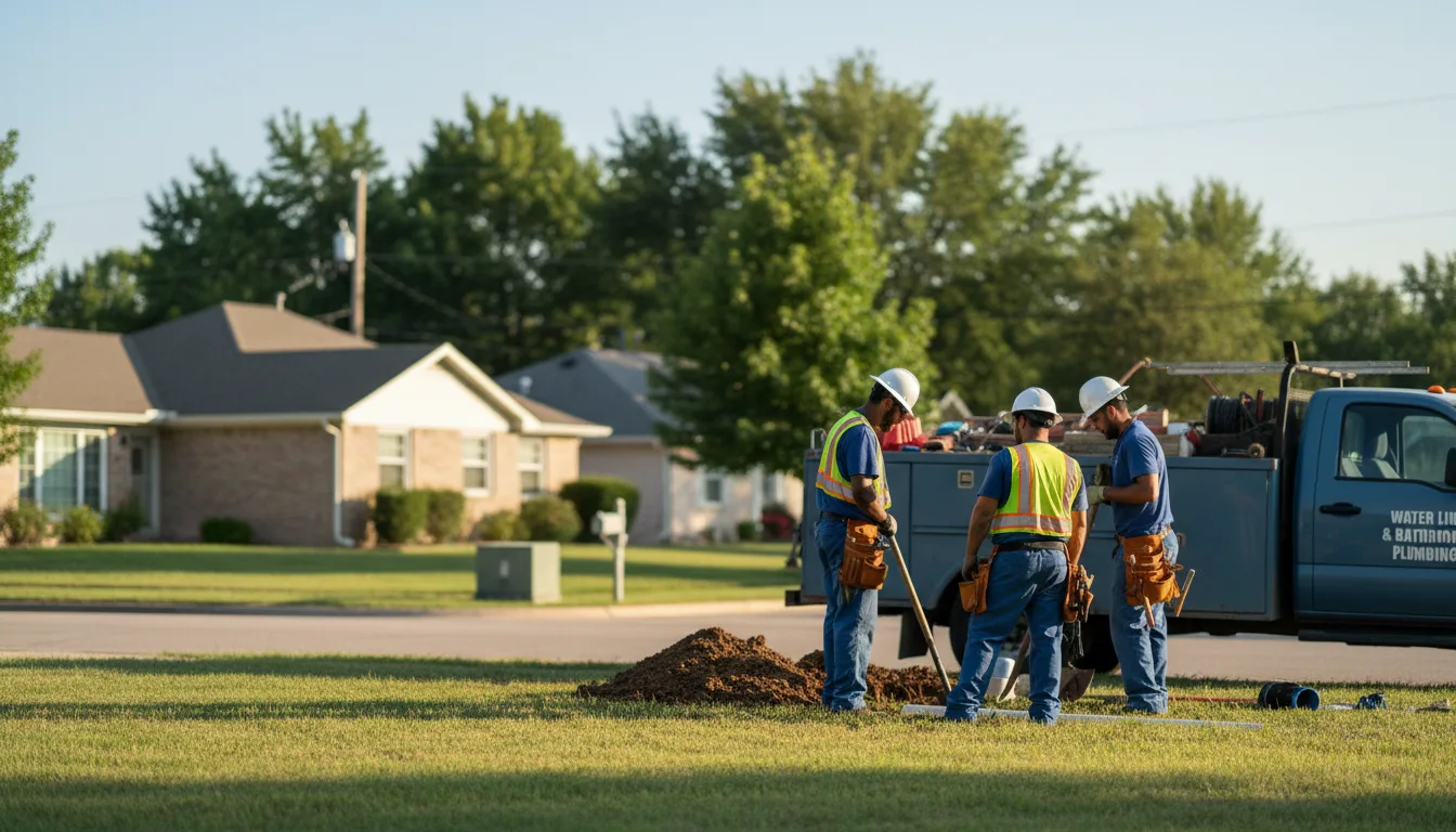 Residential water line and bathroom plumbing service in Addis, LA